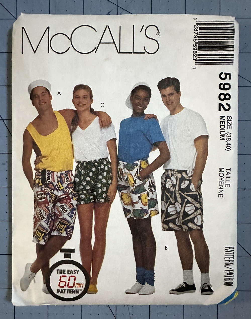 UNCUT McCall's 5982 Unisex Shorts Size 38 - 40 sewing pattern FF